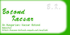 botond kacsar business card